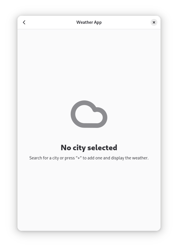 Empty sidebar state showing StatusPage